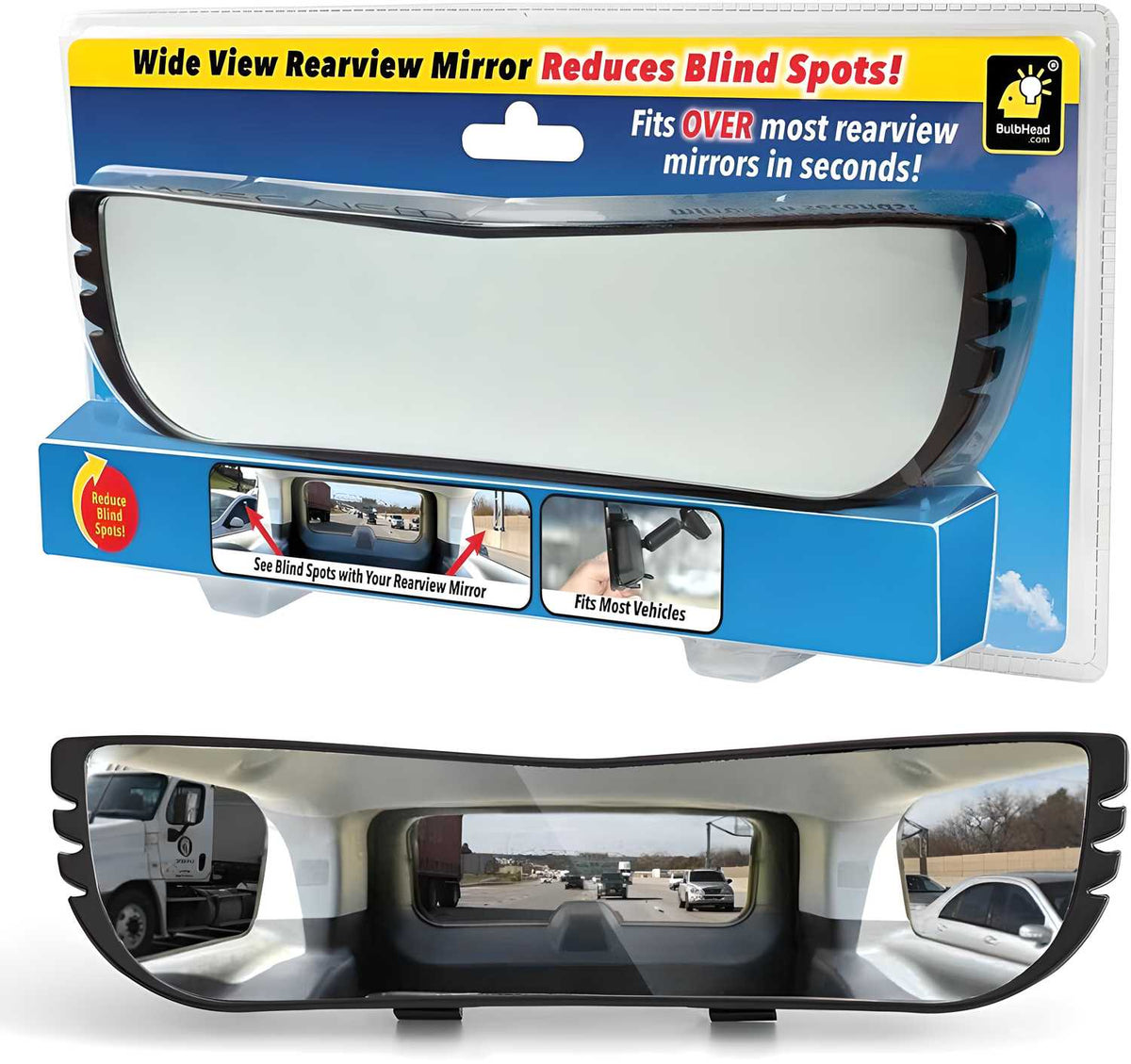 Wide Angle Rearview Mirror.